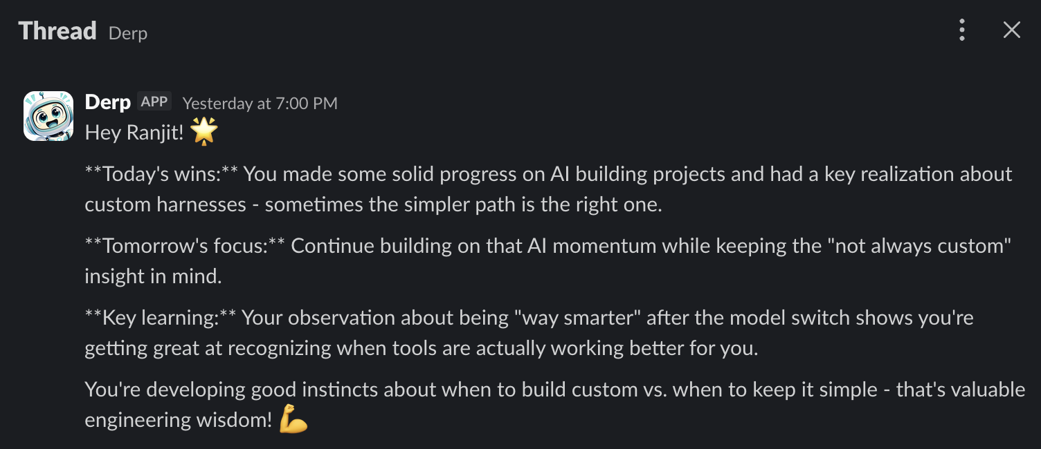 Derp linking related ideas